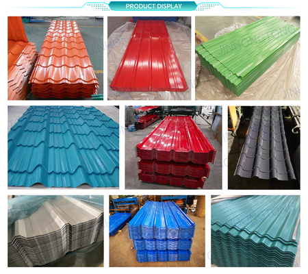 Material de construção PPGI CGI revestido por cores corrugado/onda Galvanizado Chapa de telhado de ferro/aço com revestimento Z30-Z40