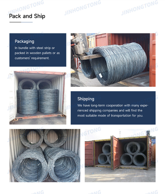 ISO9001 2008 Rod de arame de aço com baixo teor de carbono certificado para produção de unhas Q195 6,5 mm de diâmetro