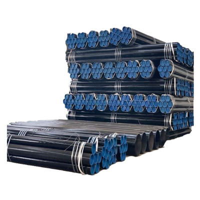Tubos de aço carbono sem costura para instalações hidráulicas em pintura a óleo/preta