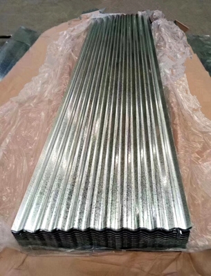 Folha de telhado galvanizada de 22 mm de diâmetro Tolerância ± 1% Folha de telhado de aço galvanizado ondulado de spangle regular Exportador