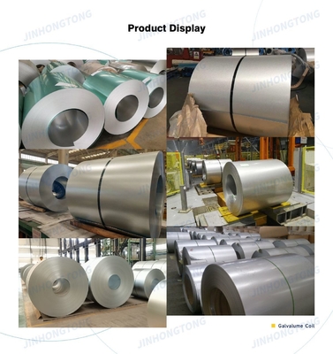 Material da indústria de spangles regular DC51D AZ150 Hot Dip Aluzinc Roll 55% Al-Zn Steel Coil com certificado GS