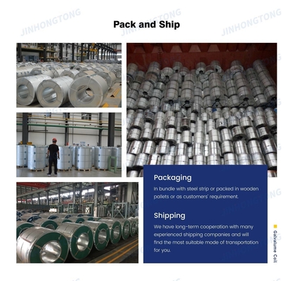Material da indústria de spangles regular DC51D AZ150 Hot Dip Aluzinc Roll 55% Al-Zn Steel Coil com certificado GS