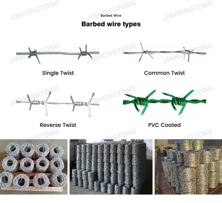 Forte segurança de aço carbono CBT65 BTO30 BTO-22 Concertina Roll Double Strand Razor Blade Barbed Wire para vedação durável
