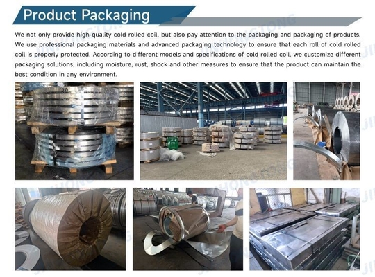 Lâmina de aço de carbono laminada a frio CR não oleada em bobinas para a indústria Opções de largura de material de 20 a 1500