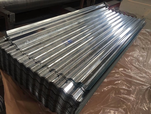 Folhas de telhado de zinco galvanizadas de mediana dureza e onduladas em ASTM/AISI/SGCC/CGCC/TDC51DZM/TDC52DTS350GD/TS550GD/DX51D Z