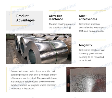 Coil especial de aço galvanizado a quente para material de painel metálico SGCC DX51D Z DX52D Z Material de construção de edifícios
