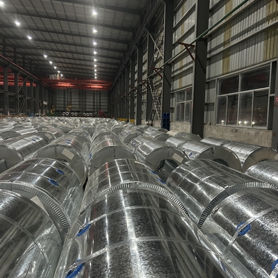 Bobina de galvanização a quente DX51D DX52D DX53D DX54D Bobina de aço revestida de zinco