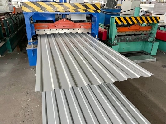 Melhor folha de telhado corrugada Galvalume 0,5 mm espessura 22 24 26 28 Medidor para comprimento 1800-2000 mm Revestimento AZ30-AZ40