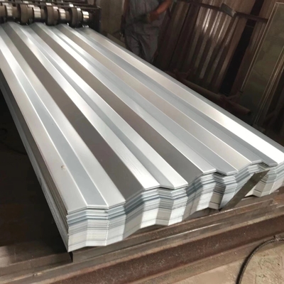 Vendedor grossista Dx51D/Dx52D/Dx53D/DX54D/S250GD/S350GD/S550GD Chapas de telhado corrugadas de PVC com 55% de teor de alumínio