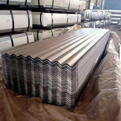 Vendedor grossista Dx51D/Dx52D/Dx53D/DX54D/S250GD/S350GD/S550GD Chapas de telhado corrugadas de PVC com 55% de teor de alumínio