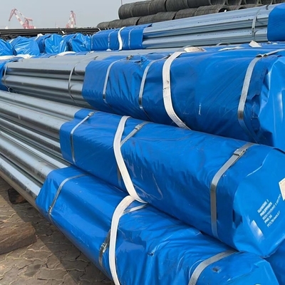 Acero estrutural ASTM A36 Q235 Tubo de aço galvanizado redondo com certificado CE e revestido com zinco 200-700 g/m2