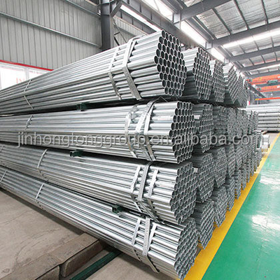Acero estrutural ASTM A36 Q235 Tubo de aço galvanizado redondo com certificado CE e revestido com zinco 200-700 g/m2
