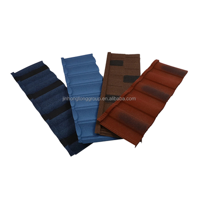 Design contemporâneo estilo 0,25mm pedra revestida azulejos de telhado de metal de aço azulejos de telhado simples para as necessidades do cliente