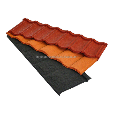 Design contemporâneo estilo 0,25mm pedra revestida azulejos de telhado de metal de aço azulejos de telhado simples para as necessidades do cliente