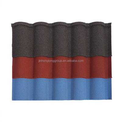 Folhas de telhado de pedra dura de comprimento personalizado 0,4 mm aço de zinco para materiais de telhado de construção resistente à corrosão