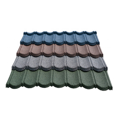 Folhas de telhado de pedra dura de comprimento personalizado 0,4 mm aço de zinco para materiais de telhado de construção resistente à corrosão