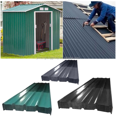 Materiais de construção de telhados de desempenho duradouro grau DX51D DX52D SGCC Chapa de telhado de metal galvanizado ondulado
