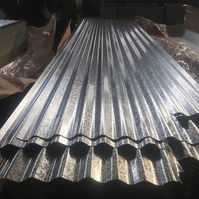 Folha de telhado de metal galvanizado corrugado de tamanho personalizado de 24 gauge com padrão ASTM e comprimento 1400-1799mm