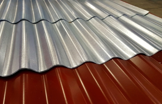 Customizado RAL 8017 Chacolate Color Coated PPGI aço ondulado telhado chapa de azulejo com 0,2 4 mm espessura e largura 600-1250 mm