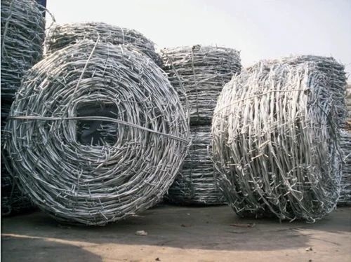 Arame Farpado galvanizado de arame farpado de barbear único de 500m de comprimento