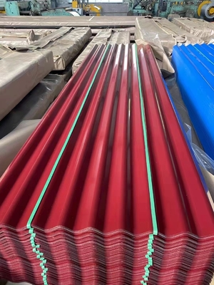 Minimium Spangle Zinc Roofing corrugated Sheet Color Coated Pre-painted Steel Roof Tile para em várias aplicações