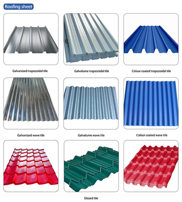Serviço de processamento de descolagem 1800-2000mm comprimento chapa de telhado de ferro galvanizado pré-pintada para material de construção de metal