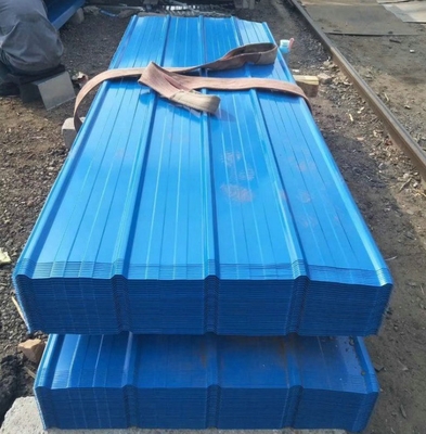 600-1250mm Largura Alta resistência galvanizado corrugado de cor chapa de telhado de metal DX51D PPGI Chapa de cor de zinco revestido chapa de telhado de aço