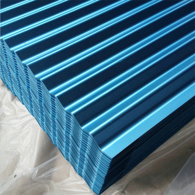600-1250mm Largura Alta resistência galvanizado corrugado de cor chapa de telhado de metal DX51D PPGI Chapa de cor de zinco revestido chapa de telhado de aço