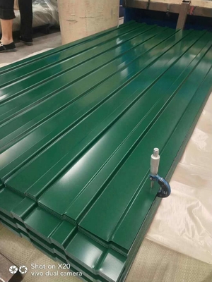 SGCC Folha galvanizada de cor corrugada média dura DX51D DX52D 0.5MM 0.8MM Folha de telhado verde PPGI para suas necessidades