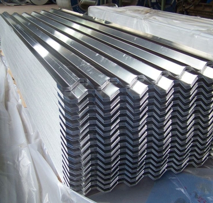 Folha de telhado revestida de zinco galvanizado 20g 40g Resistência à corrosão forte Espessura 0,12-1,0mm Aço Ferro Gi corrugado