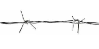 Arame farpado de metal galvanizado para cerca de segurança de malha 12,5 18 gauge PVC revestido de arame 50kg