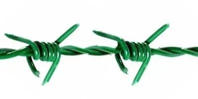 Arame farpado de metal galvanizado para cerca de segurança de malha 12,5 18 gauge PVC revestido de arame 50kg