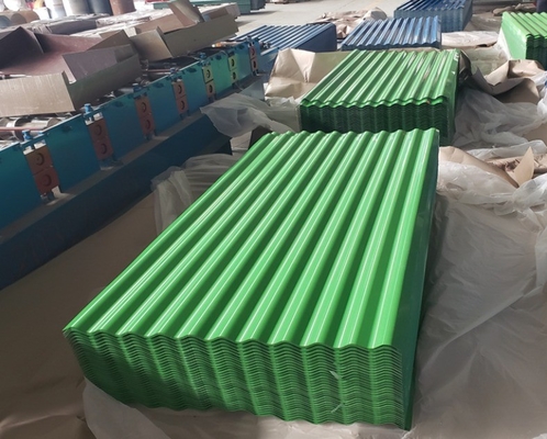 SGCC/SGCD/SGCE/DX51D/DX52D/S250GD/S280GD/S350GD/G550/SPCC Certificado KS PPGI PPGl Chapa de telhado de aço ondulado de 16 pés