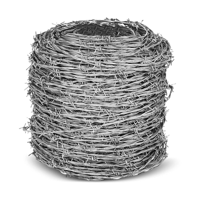 Arame farpado galvanizado a quente para cerca de segurança de malha 12,5 gauge 18 gauge PVC revestido de arame farpado