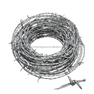 Arame farpado galvanizado a quente para construção de rede de proteção de vedação de segurança PVC revestido de ferro 50kg certificado BSCI