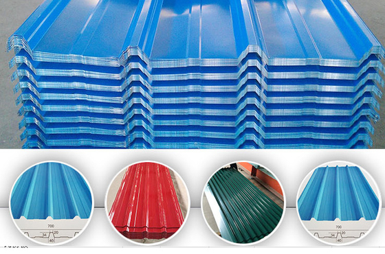 0.21-0.22MM Revestimento pré-pintado PE zinco GI corrugado chapa de aço galvanizado chapas de telhado de ferro com benefício