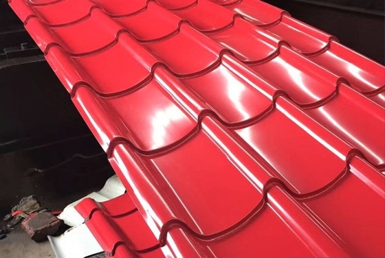 Chapa galvanizada de telhado de metal PPGI Chapa corrugada em forma de T com pintura a cores e processamento de soldagem