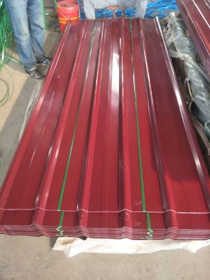 Pré-pintado galvanizado por imersão a quente Ral 3003 3013 3020 3028 Chapa de aço corrugado de telhado colorido para requisitos do cliente