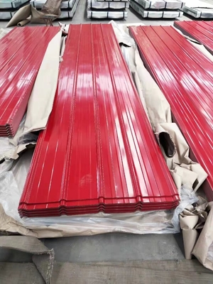 SGCC/CGCC/DX51D Z/Q195-Q345 PPGI Coil de aço revestido de cor Chapa de aço pré-pintada GI GL Materiais de construção PPGI Wave
