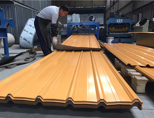 SGCC/CGCC/DX51D Z/Q195-Q345 PPGI Coil de aço revestido de cor Chapa de aço pré-pintada GI GL Materiais de construção PPGI Wave