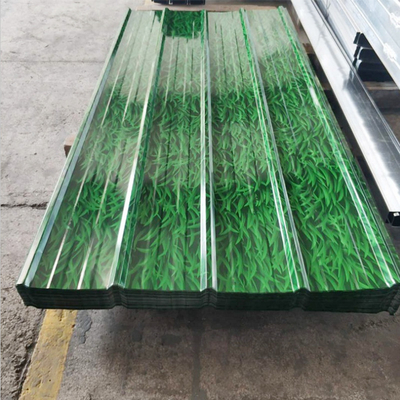 Espessura 0,2 4 mm Chapa de aço galvanizado ondulado revestida por cores de 4 pés x 8 pés para telhado SGCC/CGCC/DX51D Z/Q195-Q345