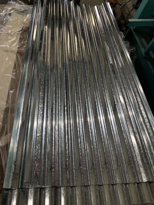 Folha de telhado de aço galvanizado ondulado com telhado revestido de zinco e Spangle Zero Spangle mínimo regular