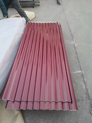 Pré-pintado galvanizado a quente folhas de aço de telhado de cor de mediana dureza Dx52d folha de telhado ondulado para o seu projeto de telhado