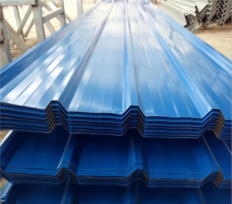 Chapa de telhado de cor de metal RAL personalizada Chapa de aço corrugado PPGI para telhado e outros materiais de construção