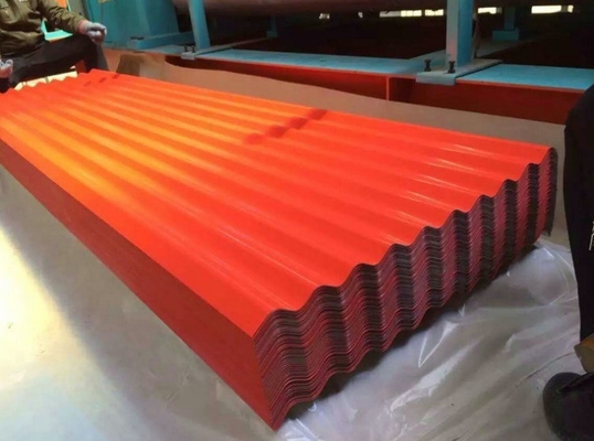 Chapa de telhado de cor de metal RAL personalizada Chapa de aço corrugado PPGI para telhado e outros materiais de construção