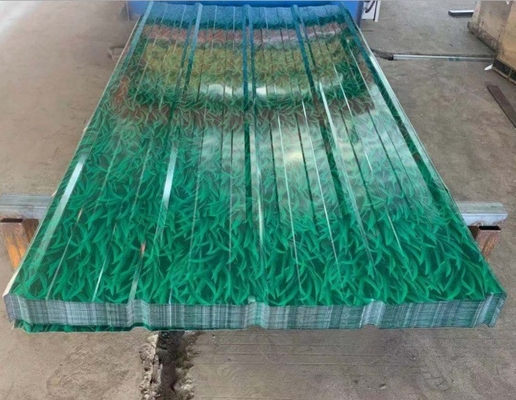 Chapa de telhado de cor de metal RAL personalizada Chapa de aço corrugado PPGI para telhado e outros materiais de construção