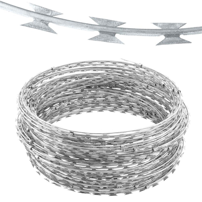 Proteção de isolamento rodoviário Anti-climb Soldado Blade Razor Wire Fence com 900mm bobina e 7,5cm-15cm Barb Distância