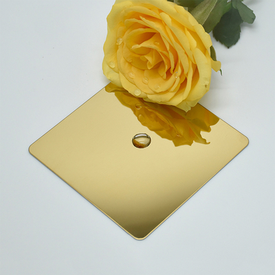 HL Superfície de acabamento padrão AISI 304 316 Placas metálicas de aço inoxidável revestidas de ouro 8K Placas de ouro e prata para decoração de hotéis