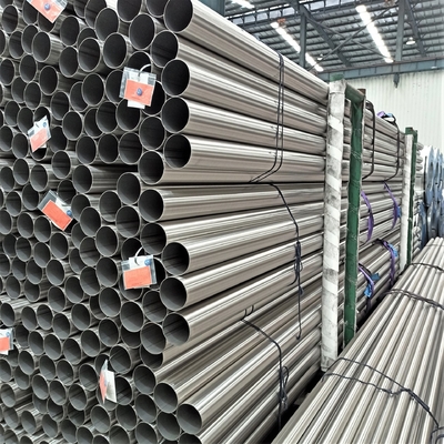 Indústria Alimentar 304 316l Tubos redondos de aço inoxidável laminados a quente e revestidos de ouro de 18k espessura de cor 0,1 mm-8 mm