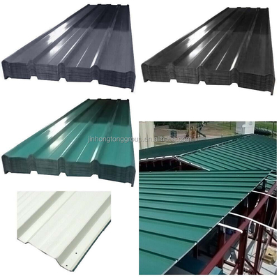 Folha de telhado corrugada pré-pintada com bobina de aço revestida de cor Q235B DX51D e 5-7 microns de pintura de volta
